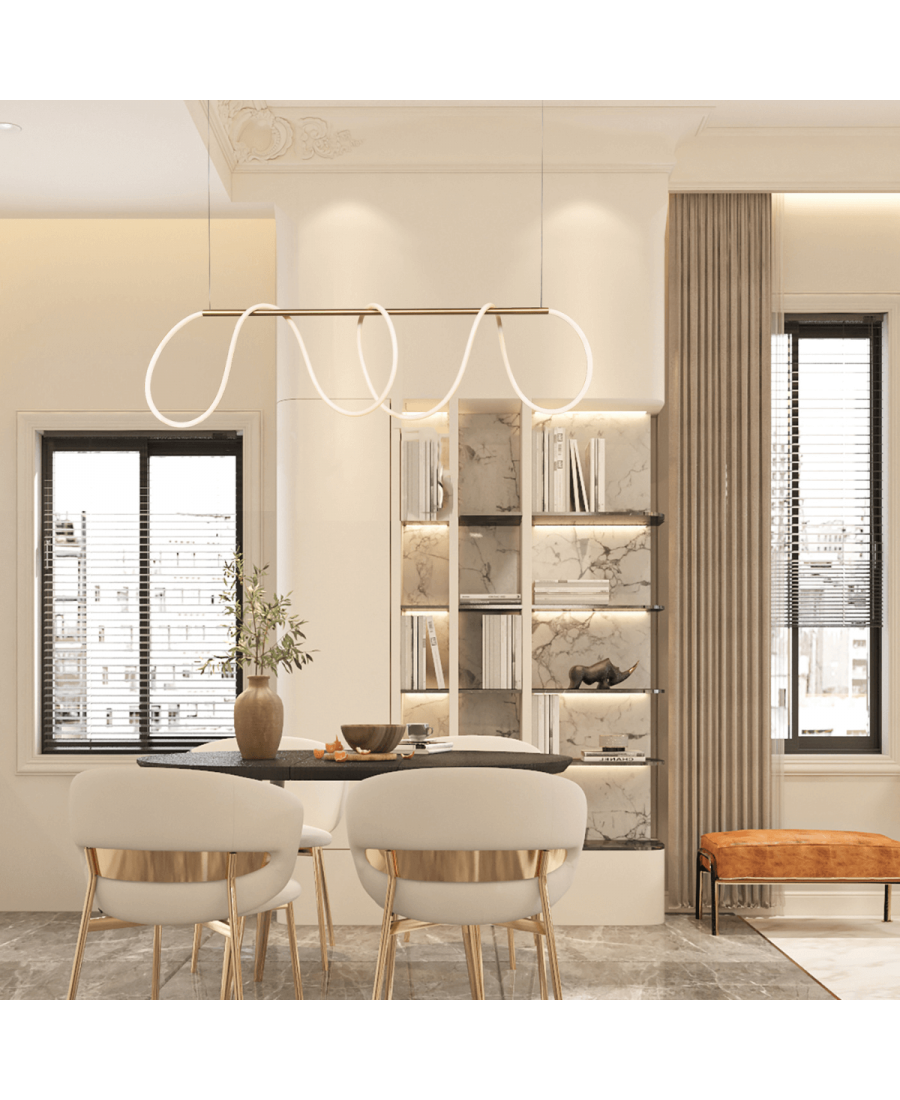 19254 PENDANT LIGHT LED 28W GOLD MAT FOR INDOOR SPACES Zambelis Lights