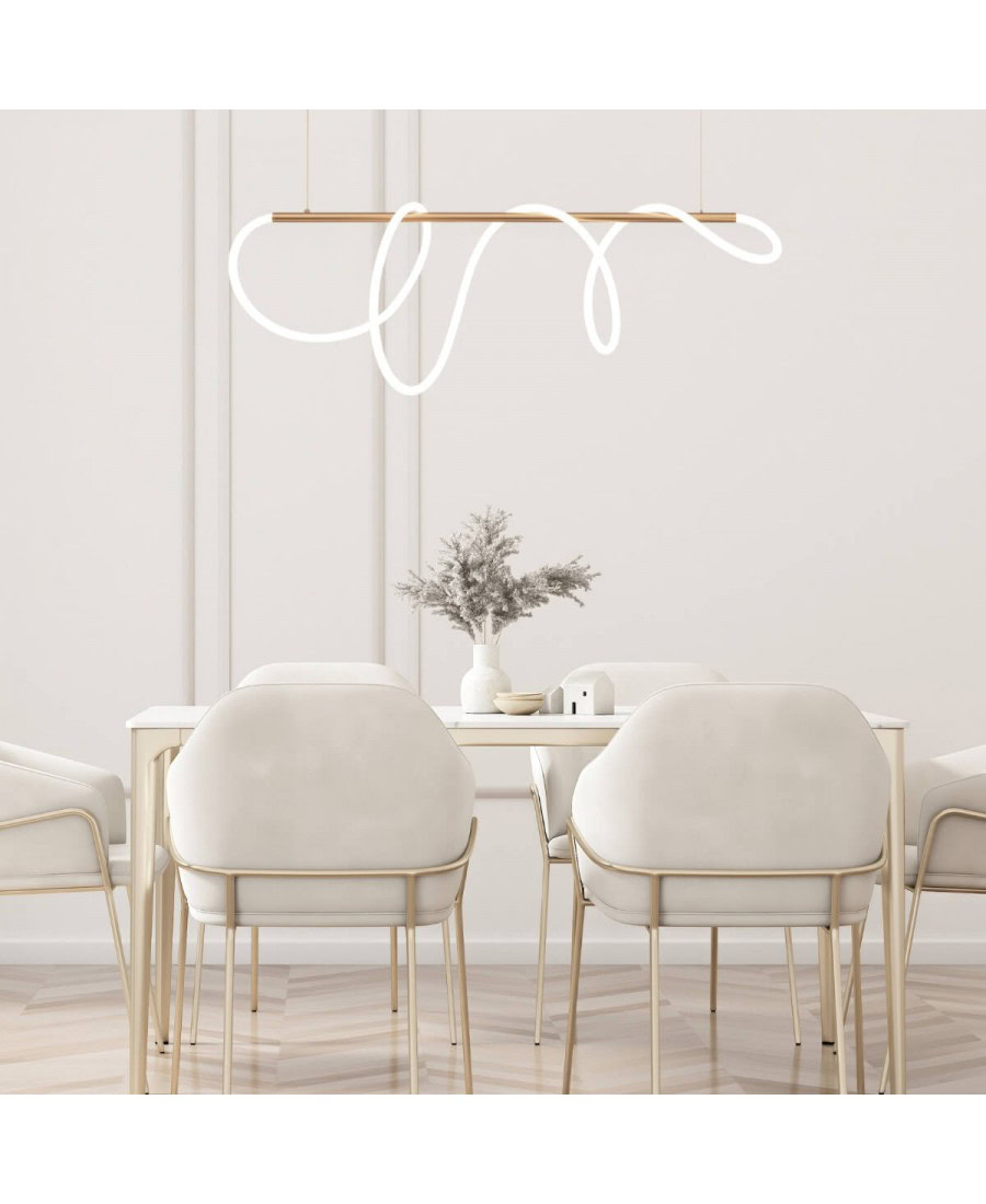 19254 PENDANT LIGHT LED 28W GOLD MAT FOR INDOOR SPACES Zambelis Lights