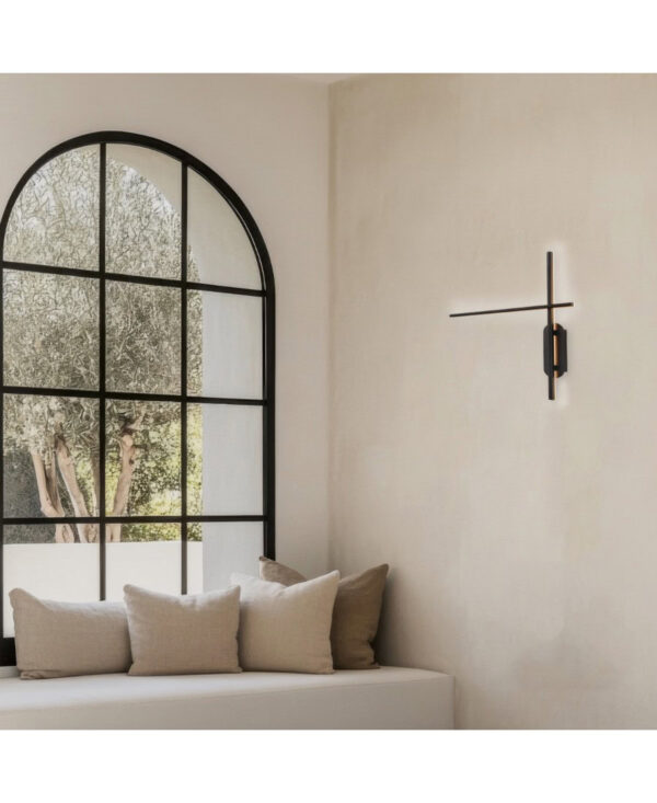 1945 LED WALL LAMP 20W 3000K BLACK Zambelis Lights