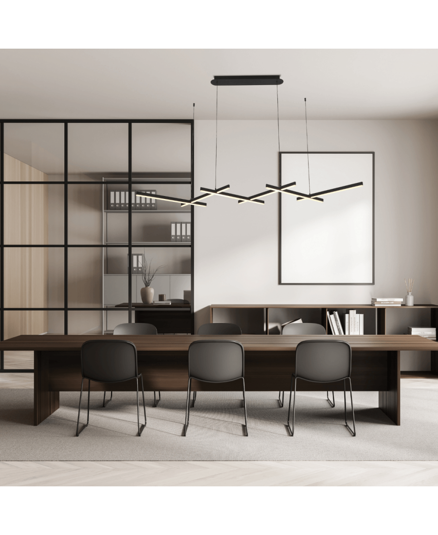 1948 PENDANT LIGHT 98W 3000K BLACK FOR INDOOR SPACES Zambelis Lights