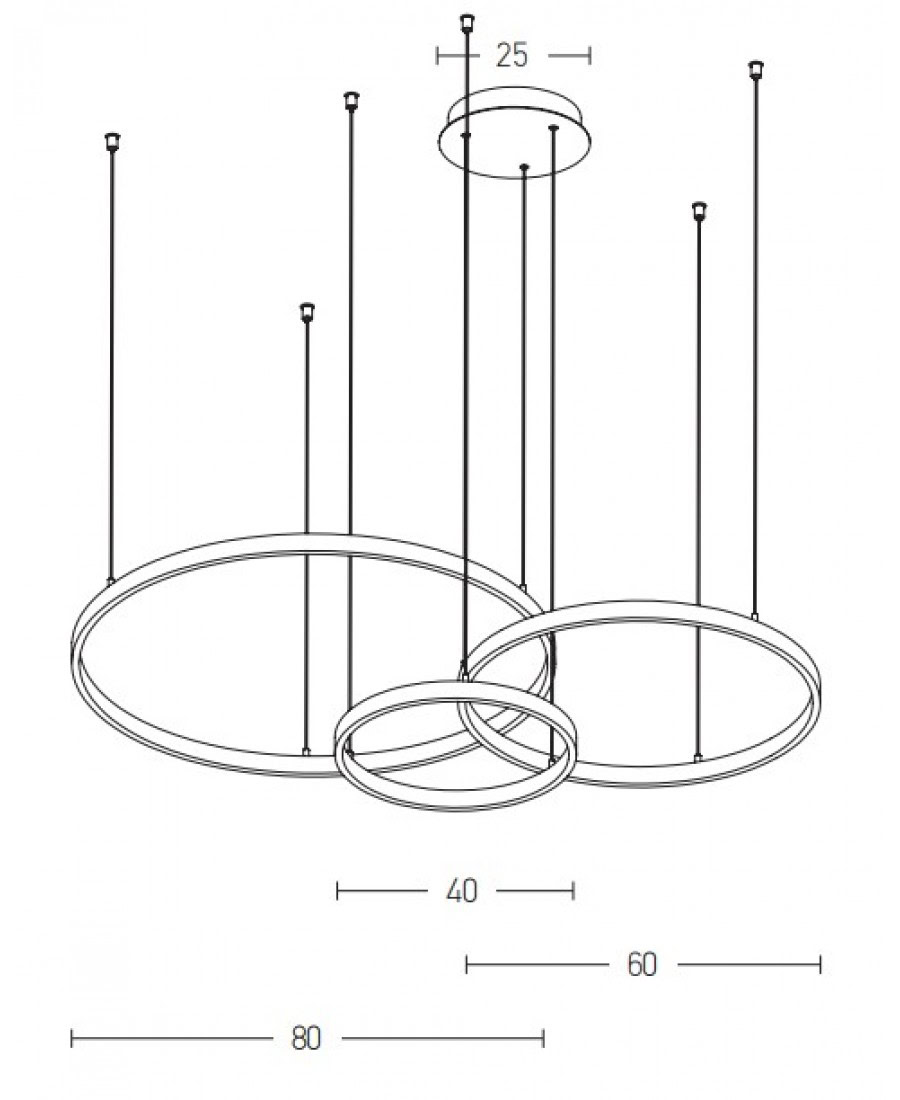 1956 PENDANT LIGHT 126W 3000K BRUSHED GOLD FOR INDOOR SPACES Zambelis Lights