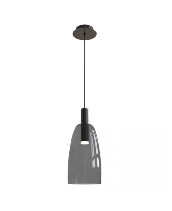 1965 PENDANT LIGHT GLASS 7W SMOKE GRAY Zambelis Lights