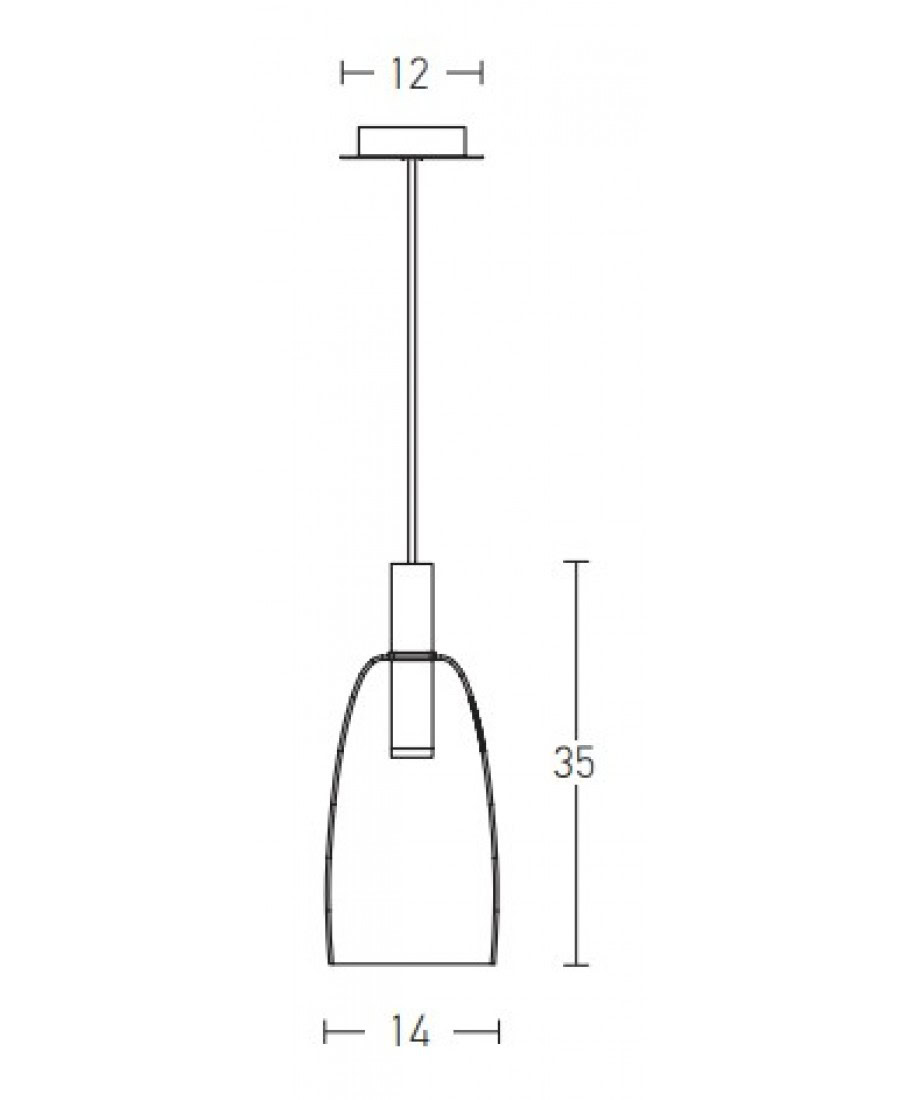 1965 PENDANT LIGHT GLASS 7W SMOKE GRAY Zambelis Lights