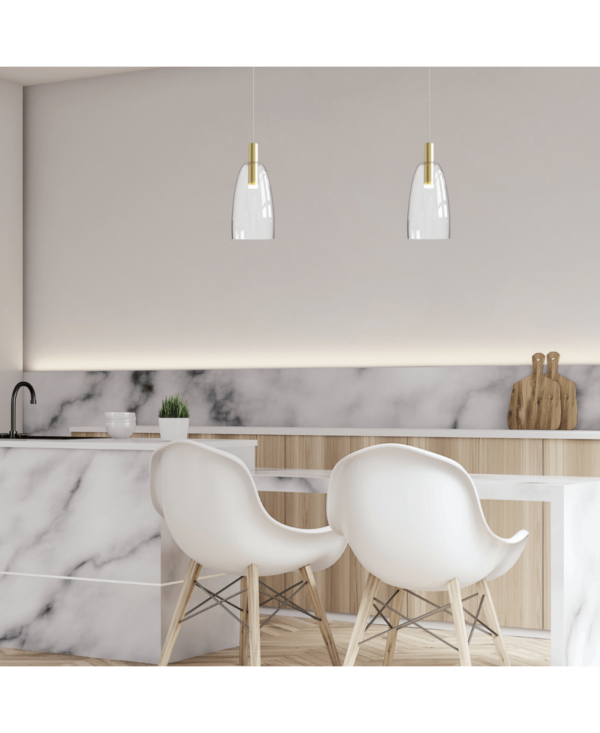 1966 PENDANT LIGHT 7W CLEAR GLASS Zambelis Lights