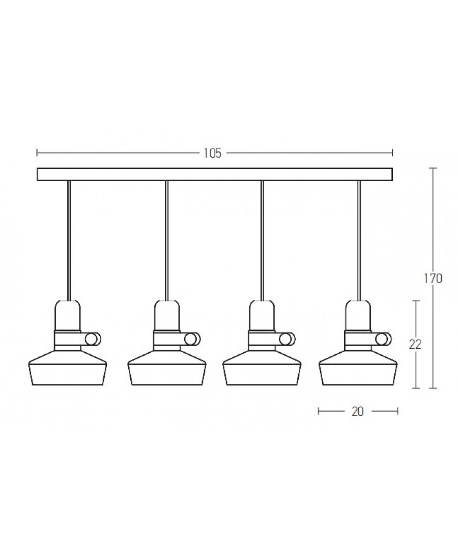 1993-W PENDANT LIGHT 4XE27 MAX 40W WHITE FOR INDOOR USE Zambelis Lights