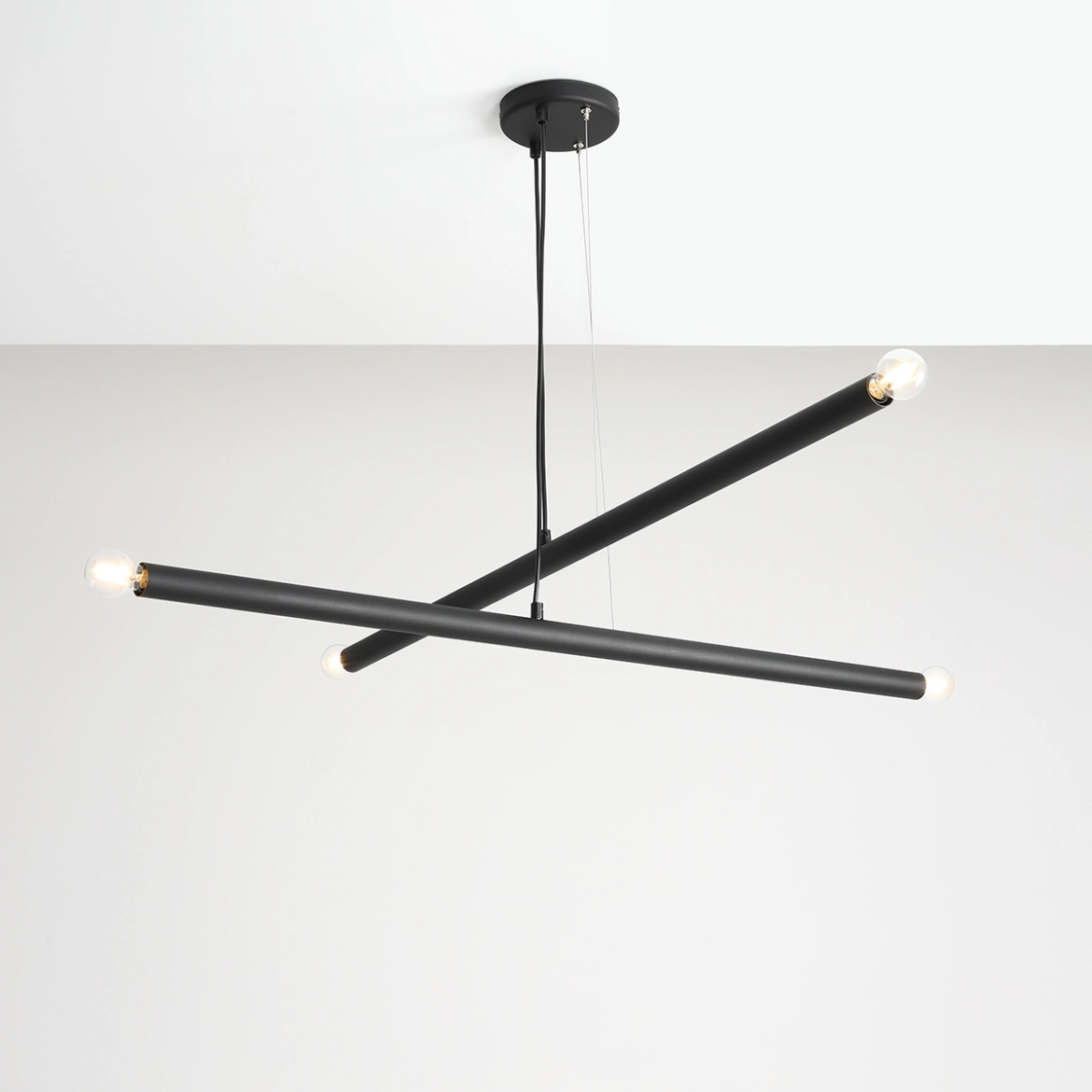 Lampa Wisząca TUBO 4 Czarny 1072L1 Aldex