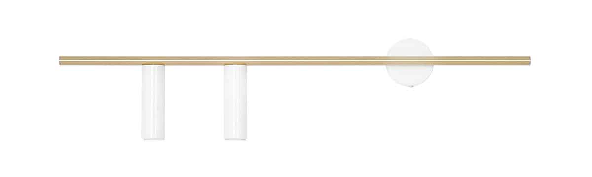KINKIET TREVO 2 White BRASS 1097D40 ALDEX