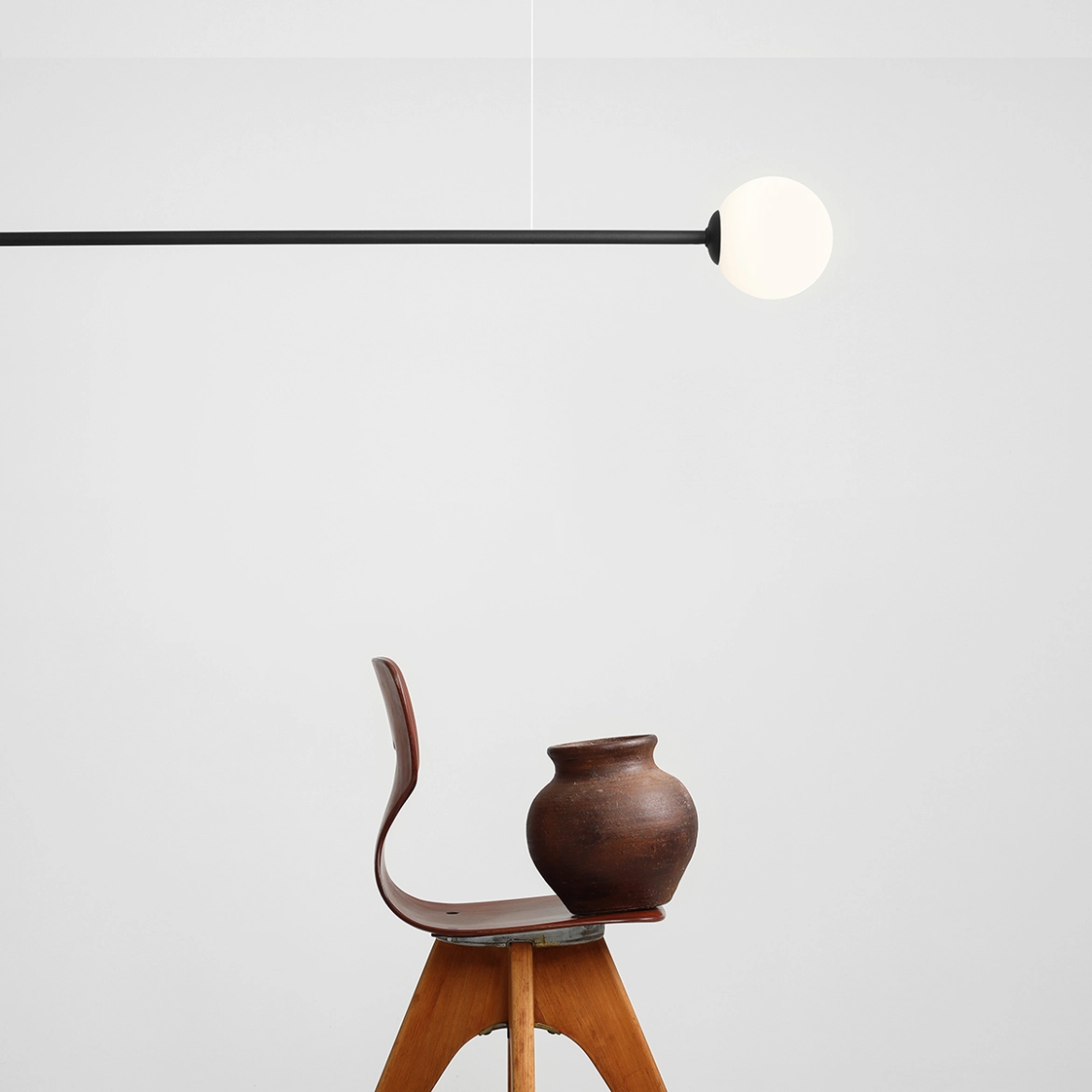 LAMPA WISZĄCA 2-PŁ. PURE BLACK (średnica klosza 14cm) 1064H1 ALDEX