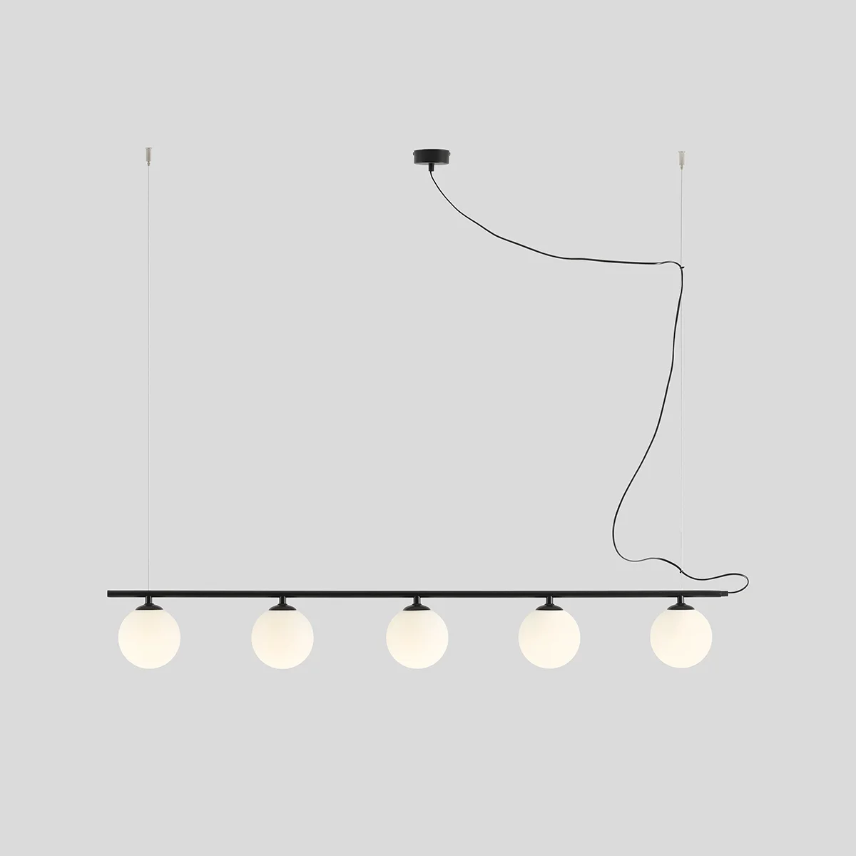 BERYL GLASS 5 BLACK 1006F1 Nowoczesna lampa wisząca Aldex