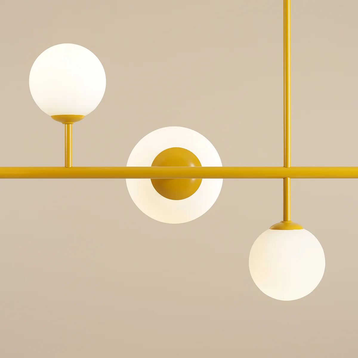 DIONE 6 MUSTARD 1092K14 Nowoczesna lampa wisząca #colours Aldex
