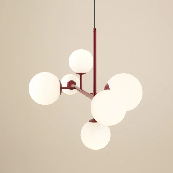 DIONE 6 RED WINE 1092K15 Nowoczesna lampa wisząca #colours Aldex