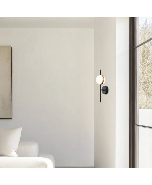 2003 LED SCONCE 8W ALUMINIUM - METAL- ACRYLIC, BLACK & GOLD Zambelis Lights