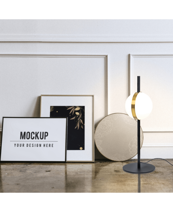 2004 TABLE LIGHT 8W ALUMINIUM - METAL - ACRYLIC, BLACK - GOLD FOR INTERIOR SPACES Zambelis Lights