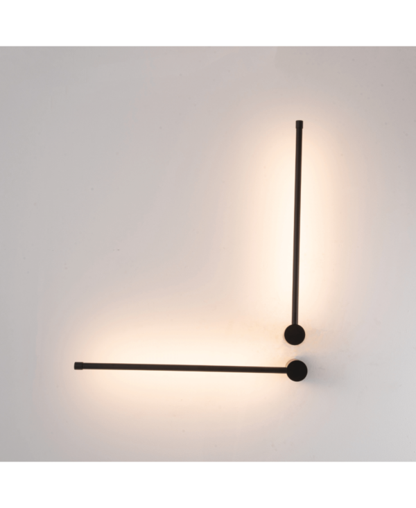 20114 LED WALL LAMP 12W 3000K ALUMINIUM - ACRYLIC BLACK MATT Zambelis Lights
