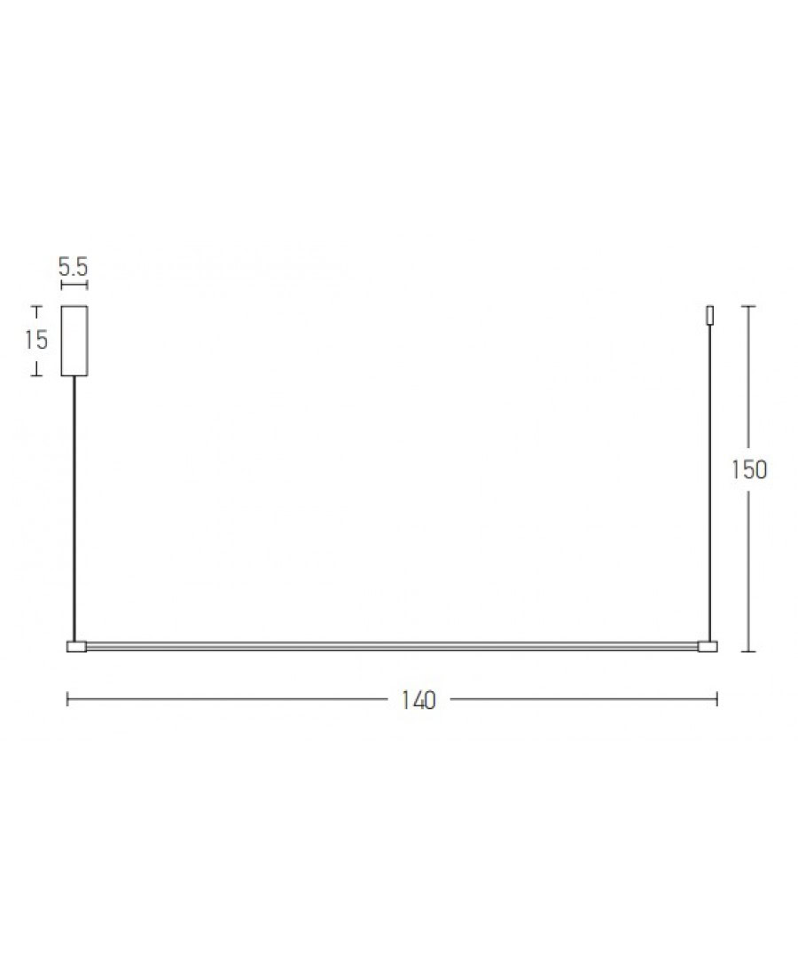20119 LED PENDANT LAMP 19W 3000K ALUMINIUM BLACK Zambelis Lights