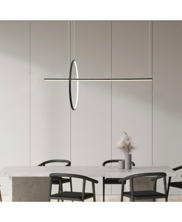 20128 LED PENDANT LIGHT 41W 3000K ALUMINΙUM DIMMING BLACK FOR INTERIOR SPACES Zambelis Lights