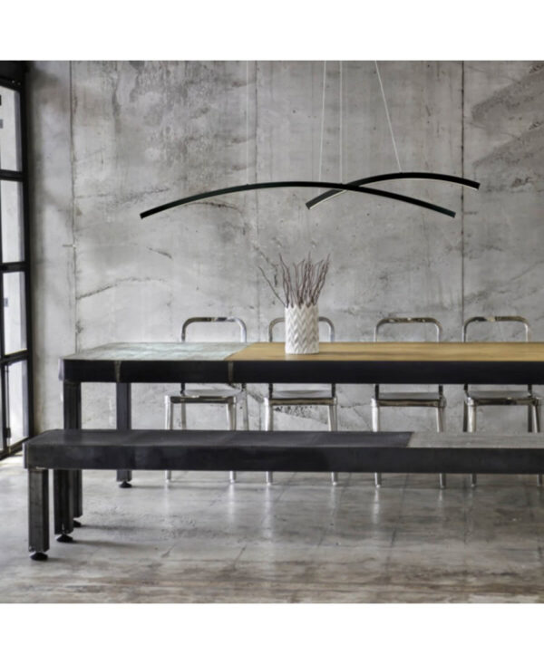 20130 LED PENDANT LIGHT 41W 3000K ALUMINΙUM &ACRYLIC BLACK Zambelis Lights
