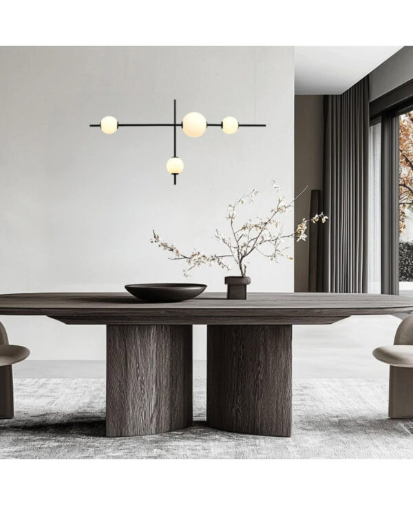 20131 LED PENDANT LIGHT 19W 3000K GLASS & METAL WHITE-BLACK Zambelis Lights
