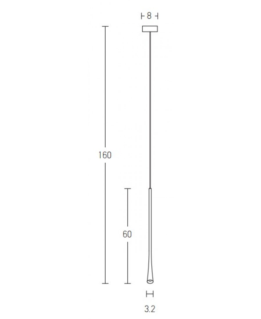20142 LED PENDANT LIGHT 6W ALUMINIUM 3000K BLACK Zambelis Lights