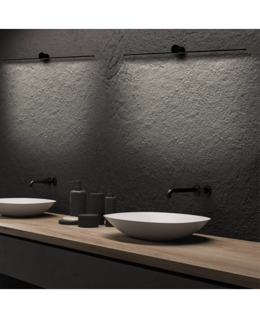 20146 LED WALL LAMP 13W 3000K DOWNWARD ALUMINIUM BLACK IP44 Zambelis Lights
