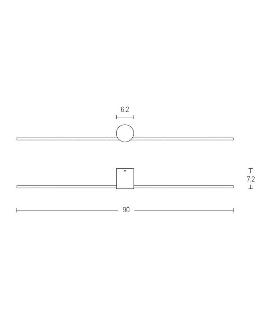 20146 LED WALL LAMP 13W 3000K DOWNWARD ALUMINIUM BLACK IP44 Zambelis Lights