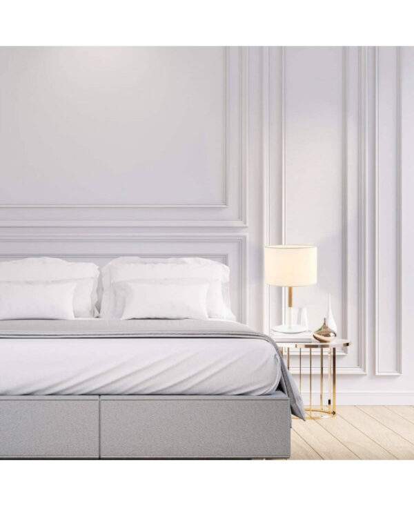 20215 TABLE LAMP E14 MAX 40W METAL & WOOD & FABRIC MATERIAL WHITE SWITCH FOR INTERIOR SPACES Zambelis Lights