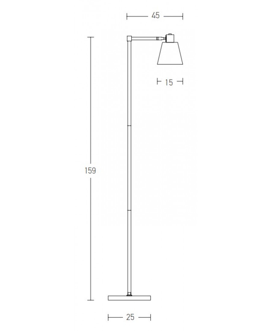 20216 FLOOR LAMP E27 MAX 25W ALUMINUM BLACK -GOLD ON/OFF SWITCH FOR INDOOR SPACES Zambelis Lights