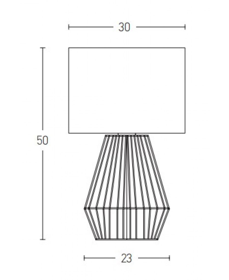 20235 TABLE LAMP E27 MAX 40W THREAD STRING CORD & LINEN NATRUAL ON/OFF SWITCH Zambelis Lights