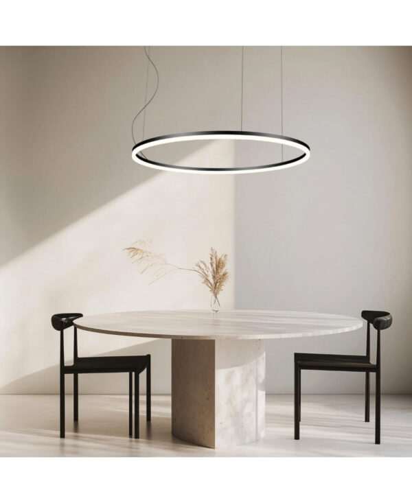 20264 84W LED PENDANT LIGHT 83W 3000K ALUMINIUM & ACRYLIC BLACK Zambelis Lights