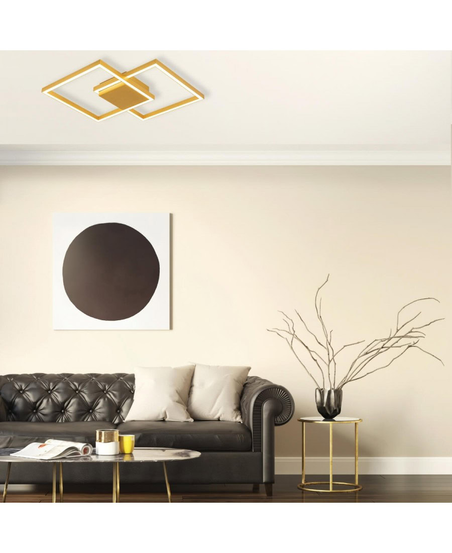 2028 CEILING LIGHT 28W 3000K ALUMINUM&ACRYLIC GOLD Zambelis Lights