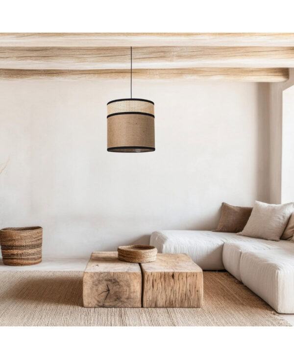 20354 PENDANT BURLAP 1XE27 MAX 25W NATURAL Zambelis Lights