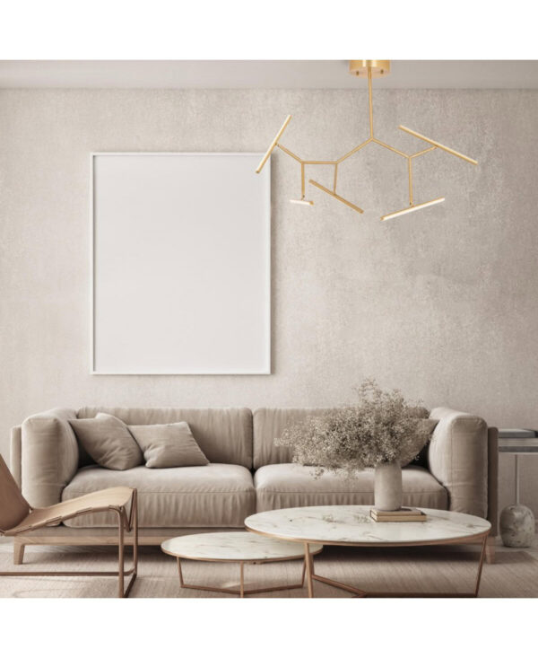 2071 CEILING LIGHT 49W 3000K ALUMINUM & SILICON GOLD MATT Zambelis Lights
