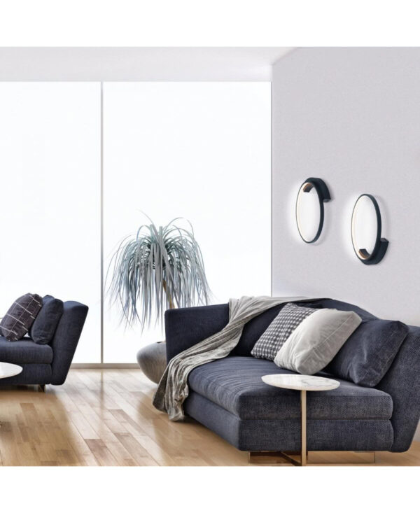 2076 CEILING LIGHT 39W ALUMINUM & SILICON, SANDY BLACK SHADE 3000K Zambelis Lights