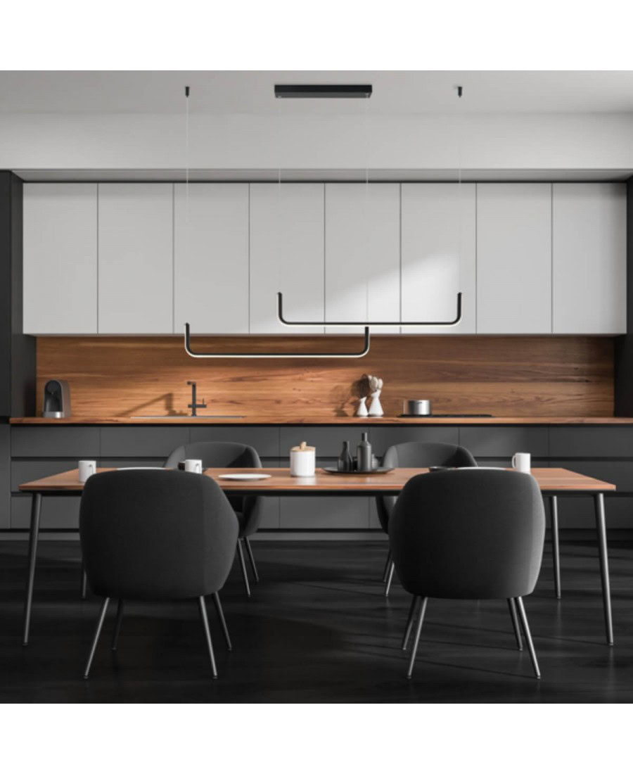 22010 PENDANT LED LIGHT 40W 3000K ALUMINIUM-SILICONE BLACK MATT Zambelis Lights