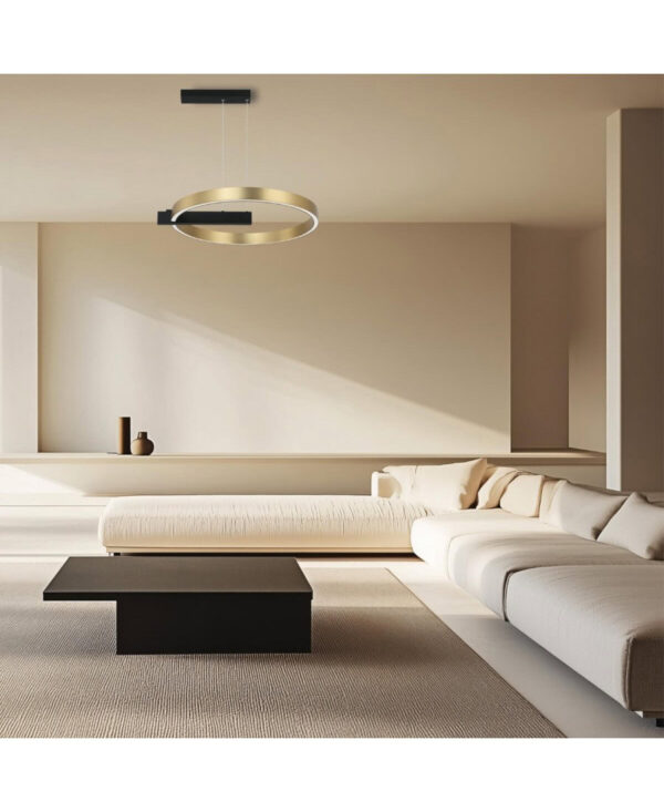 22011 PENDANT LED LIGHT 41W 3000K ALUMINIUM GOLD/ MATT BLACK Zambelis Lights