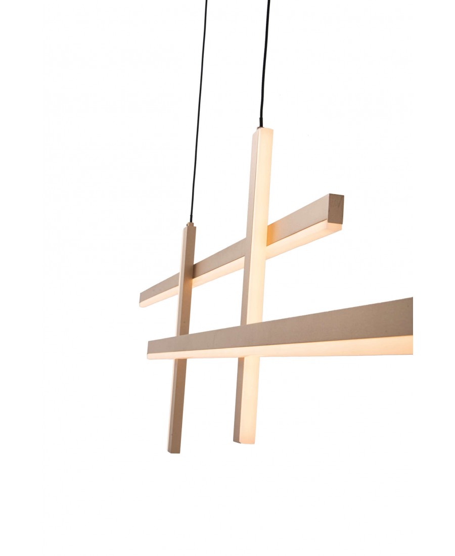 22022 PENDANT LIGHT LED 47W 3000K ALUMINIUM GOLD BLACK FOR INTERIOR SPACES Zambelis Lights