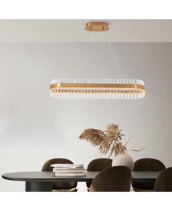 22041 PENDANT LED LIGHT 68W 3000K STAINLESS STEEL-GLASS GOLD MATT Zambelis Lights