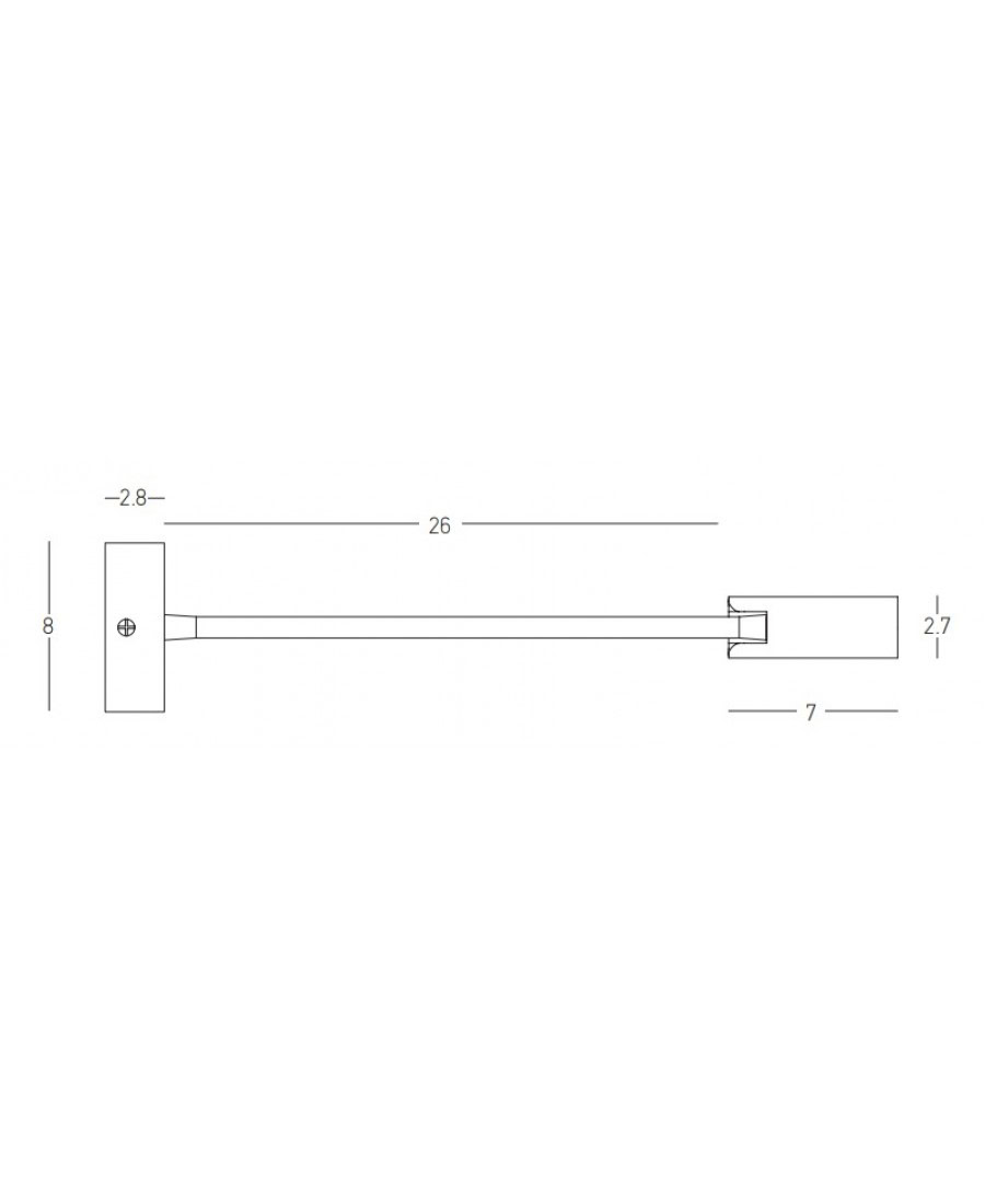 22049 HOTEL WALL LED LAMP 3W 3000K BLΑCK MATT Zambelis Lights