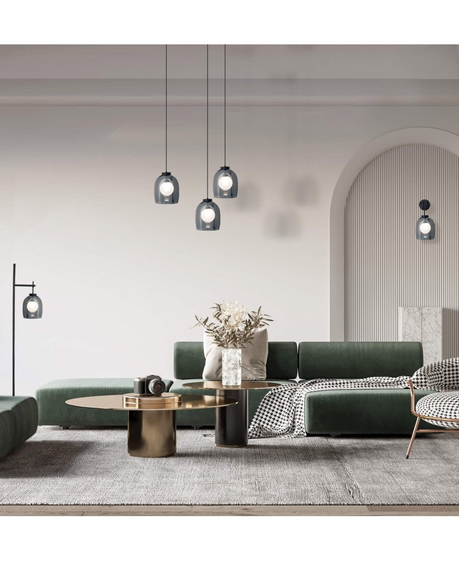 22051 PENDANT LIGHT G9 SMOKE-OPAL GLASS Zambelis Lights