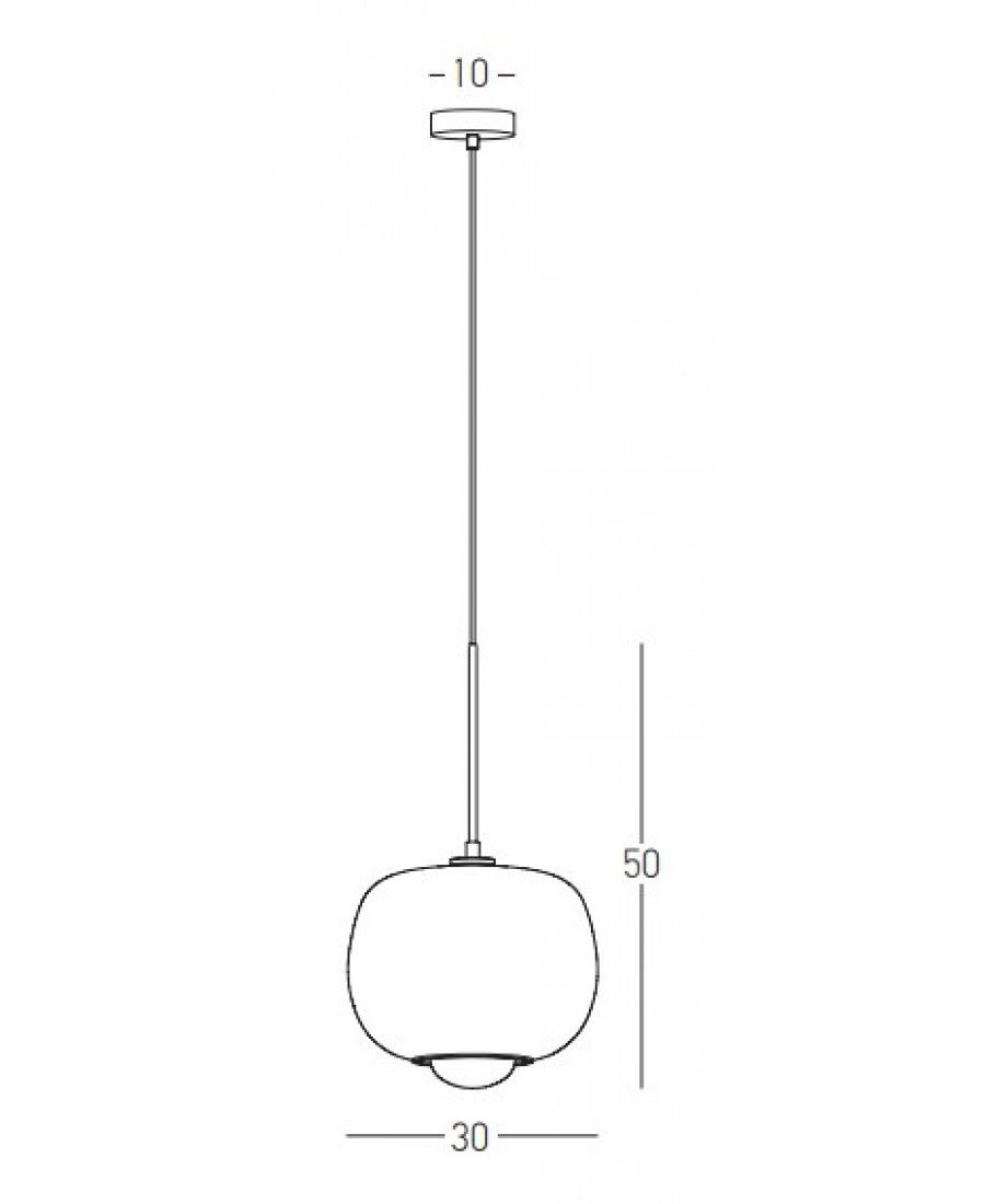 22058 PENDANT LIGHT G9 SMOKE GLASS - GOLD MAT Zambelis Lights