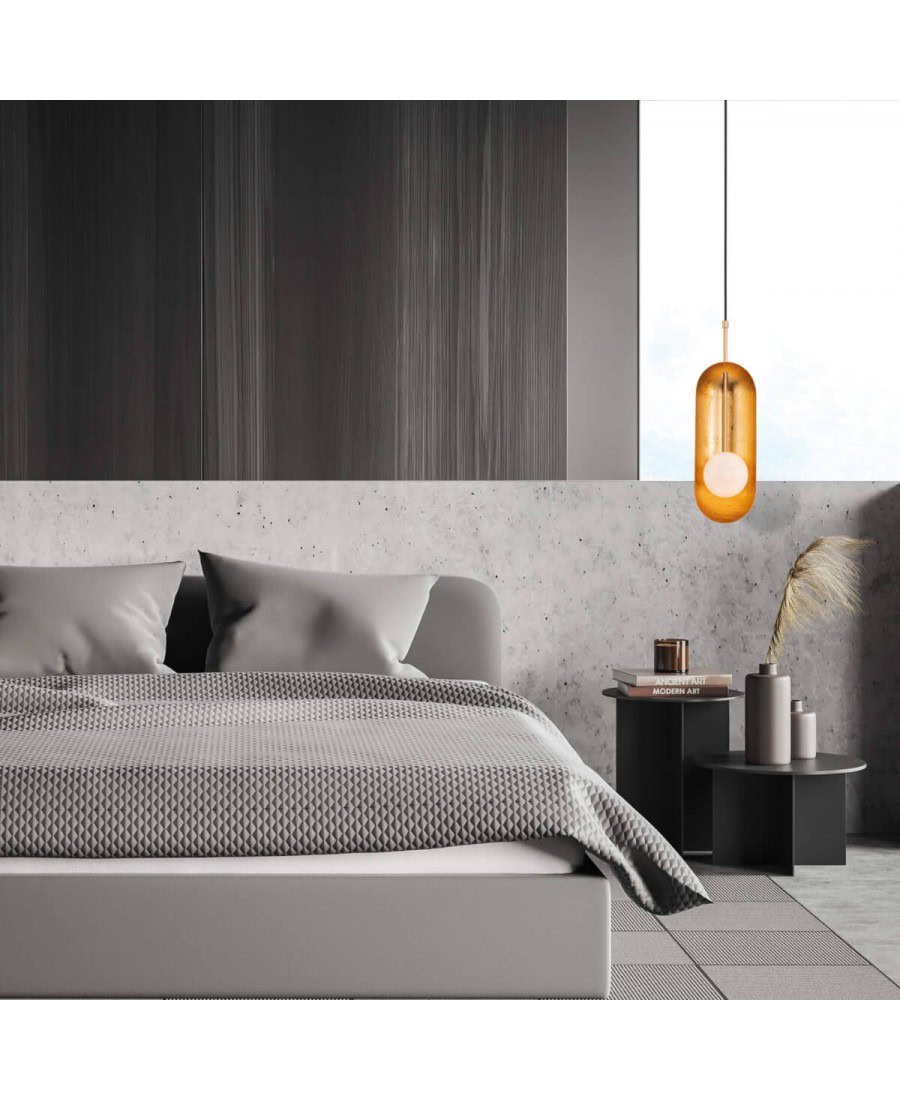 22060 PENDANT LIGHT G9 GOLD LEAF Zambelis Lights