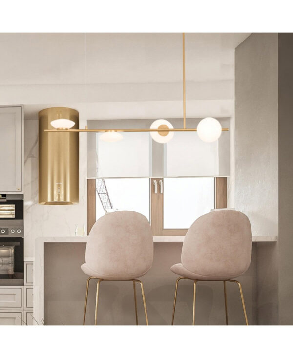 22062 PENDANT LIGHT LED 23W METAL -GLASS GOLD MATT Zambelis Lights
