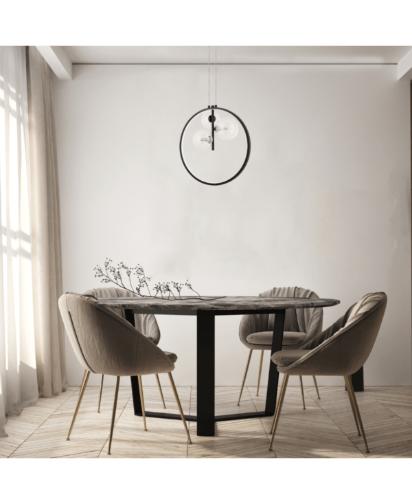 22064 PENDANT LED LIGHT 20W +3 XG9 METAL-GLASS BLACK Zambelis Lights