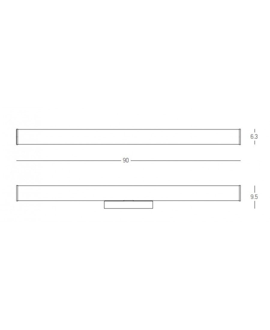 22086 LED WALL LIGHT 21W 3000K ALUMINIUM IP44 Zambelis Lights