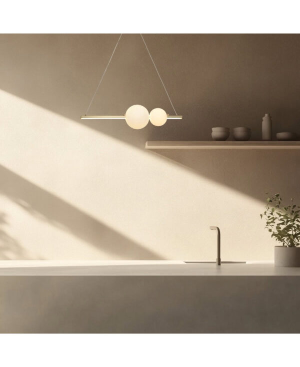 22108 PENDANT LED LIGHT 13W 3000K ALUMINUM-OPAL GLASS Zambelis Lights