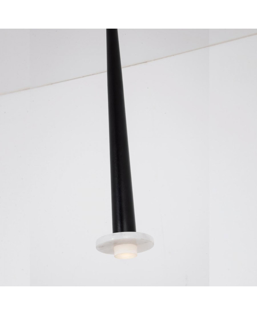 22110 PENDANT LED LIGHT 6W 3000K ALUMINUM -MARBLE BLACK Zambelis Lights