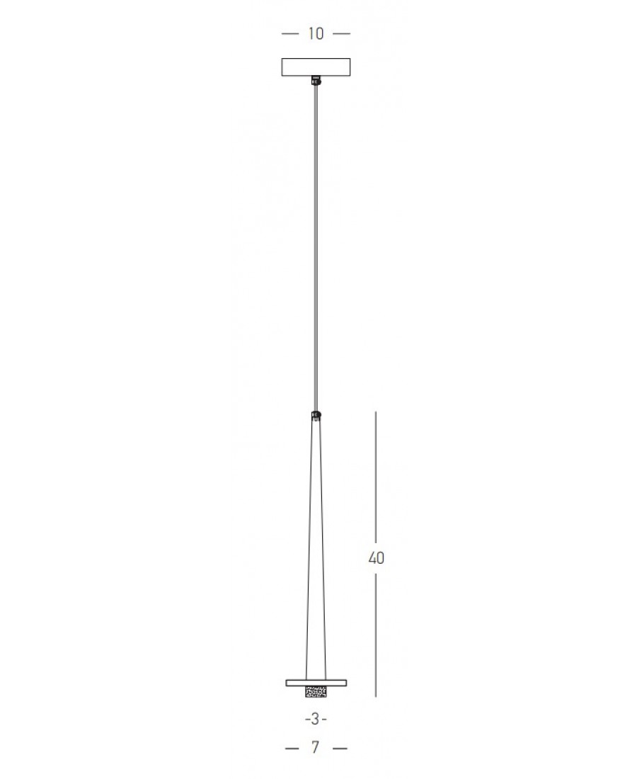 22110 PENDANT LED LIGHT 6W 3000K ALUMINUM -MARBLE BLACK Zambelis Lights