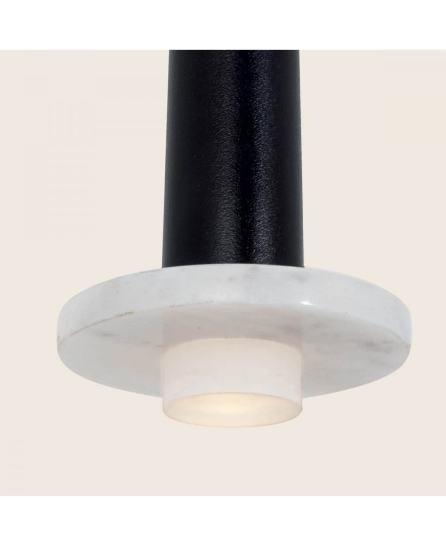 22110 PENDANT LED LIGHT 6W 3000K ALUMINUM -MARBLE BLACK Zambelis Lights