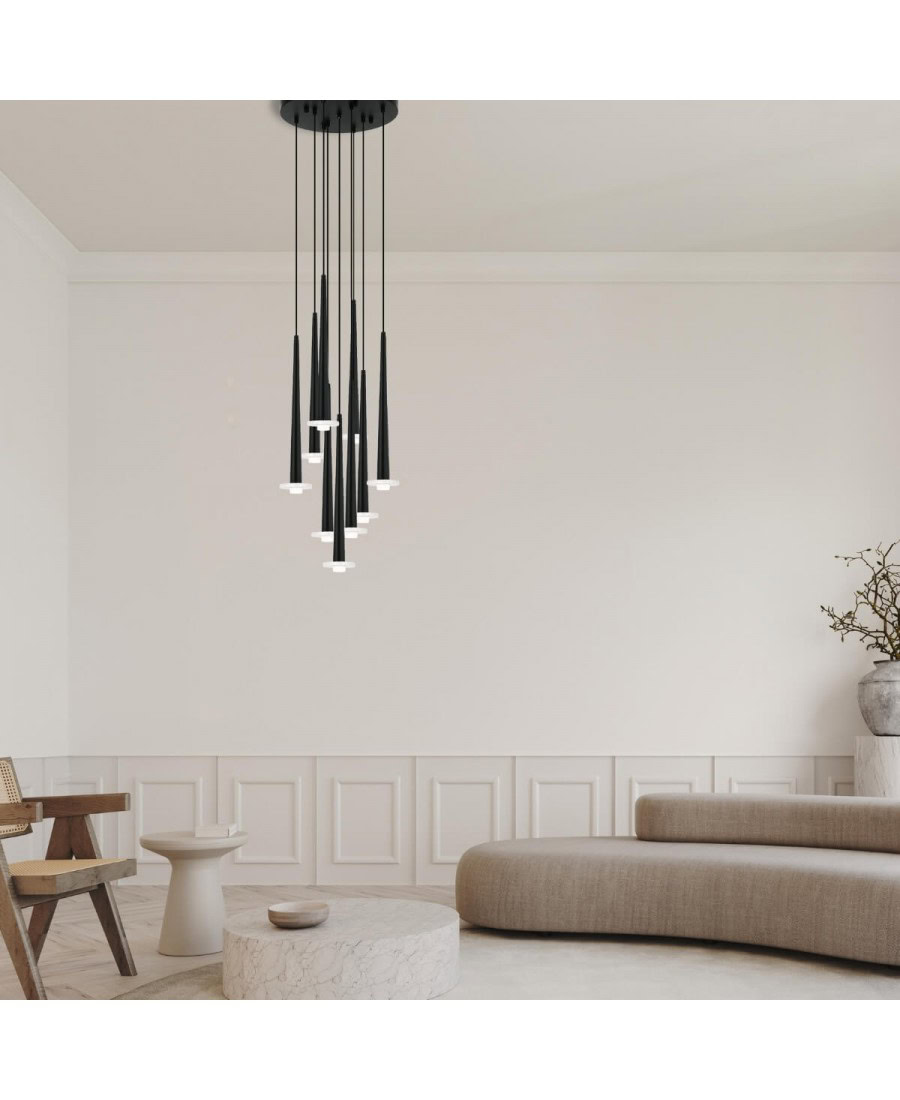 22113 PENDANT LED LIGHT 25W 3000K ALUMINUM -MARBLE BLACK Zambelis Lights