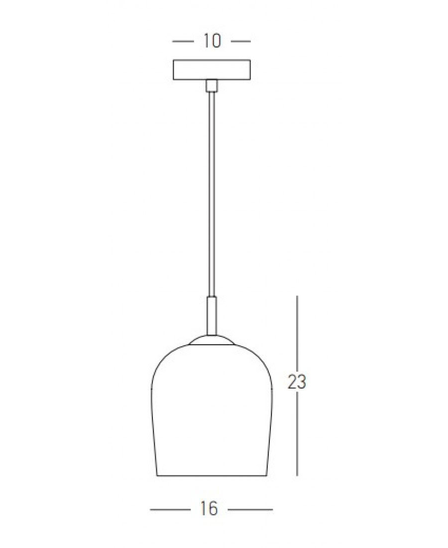 22116 PENDANT LIGHT 1XE14 GLASS CHAMPAGNE Zambelis Lights